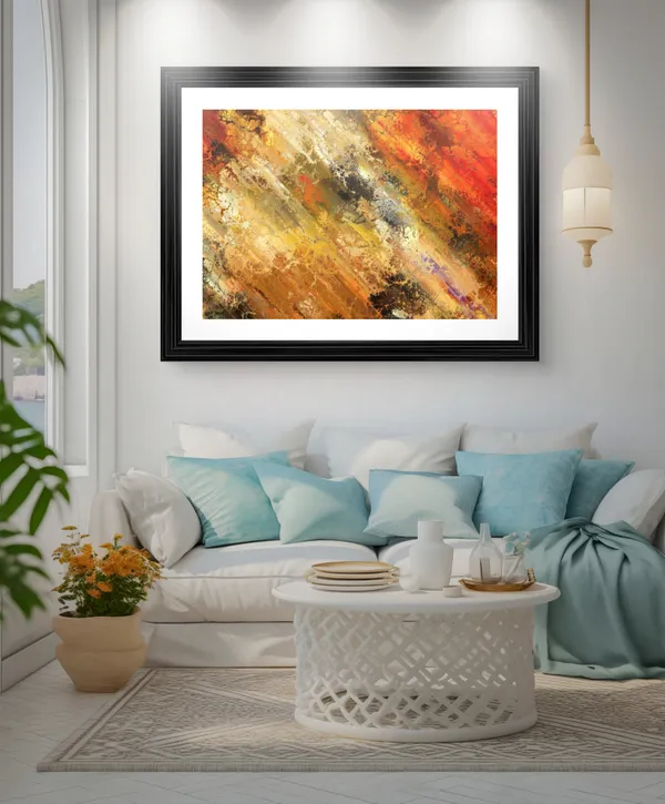 Abstract_Theme_Modern_Art_Painting,_Wall_D�cor,_Framed,_Multicolor