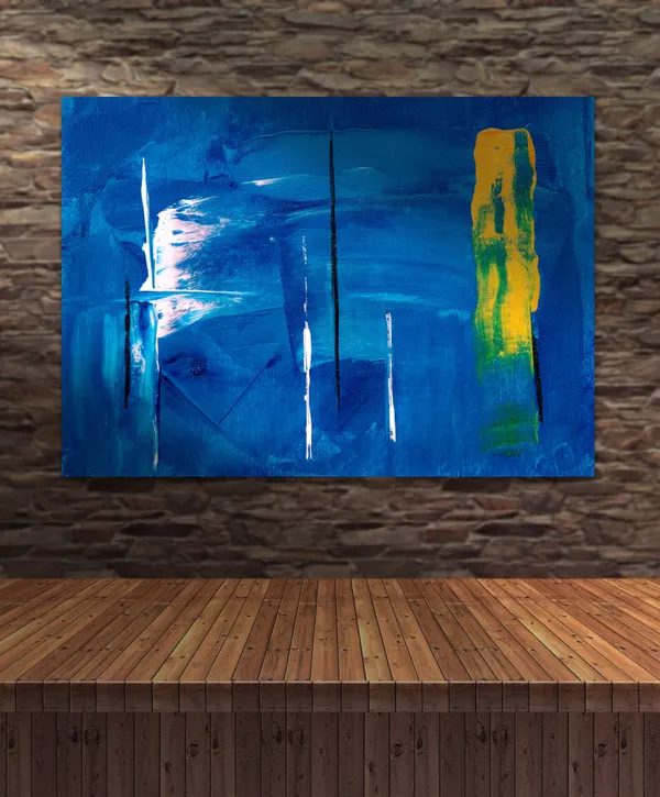 Abstract_Theme_Modern_Art_Painting,_Wall_D�cor,_Framed_Canvas,_Multicolor