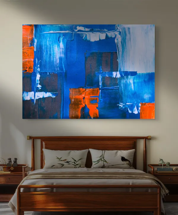Abstract_Theme_Modern_Art_Painting,_Wall_D�cor,_Framed_Canvas,_Multicolor
