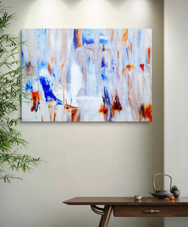 Abstract_Theme_Modern_Art_Painting,_Wall_D�cor,_Framed_Canvas,_Multicolor