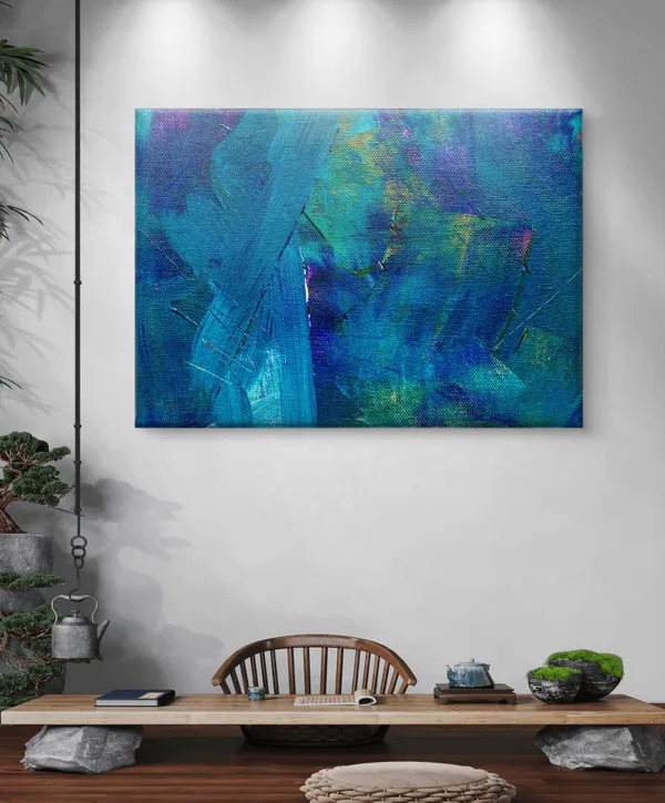 Abstract_Theme_Modern_Art_Painting,_Wall_D�cor,_Framed_Canvas,_Multicolor