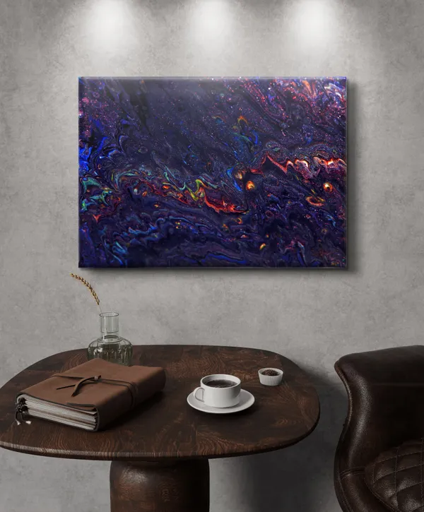 Abstract_Theme_Modern_Art_Painting,_Wall_D�cor,_Framed_Canvas,_Multicolor
