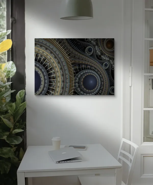 Abstract_Theme_Modern_Art_Painting,_Wall_D�cor,_Framed_Canvas,_Multicolor