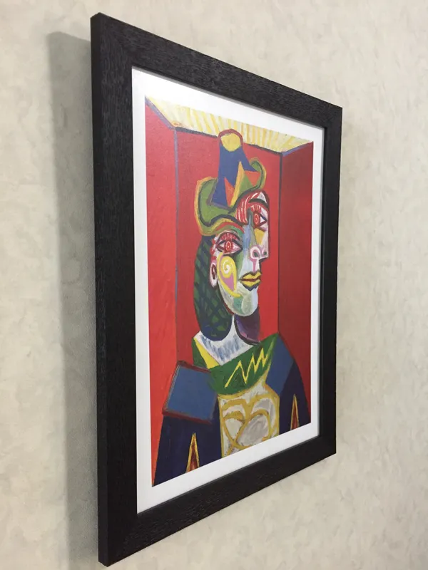 Bust_of_Woman_&_The_Red_Armchair,_Paintings_by_Pablo_Picasso,_Framed,_Set_of_2,_,_Multicolor