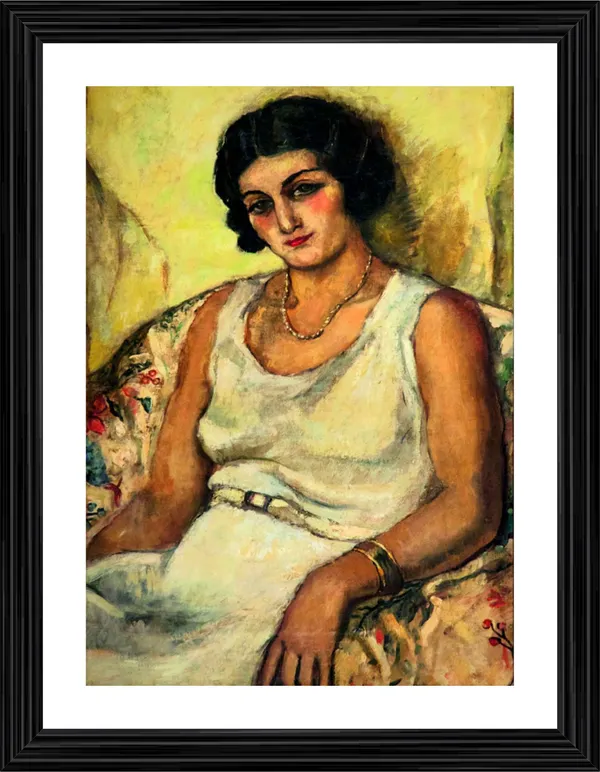 Self_Portrait_2_-_A_Painting_by_Amrita_Sher-Gil,_Wall_Decor,_Framed,_Multicolor