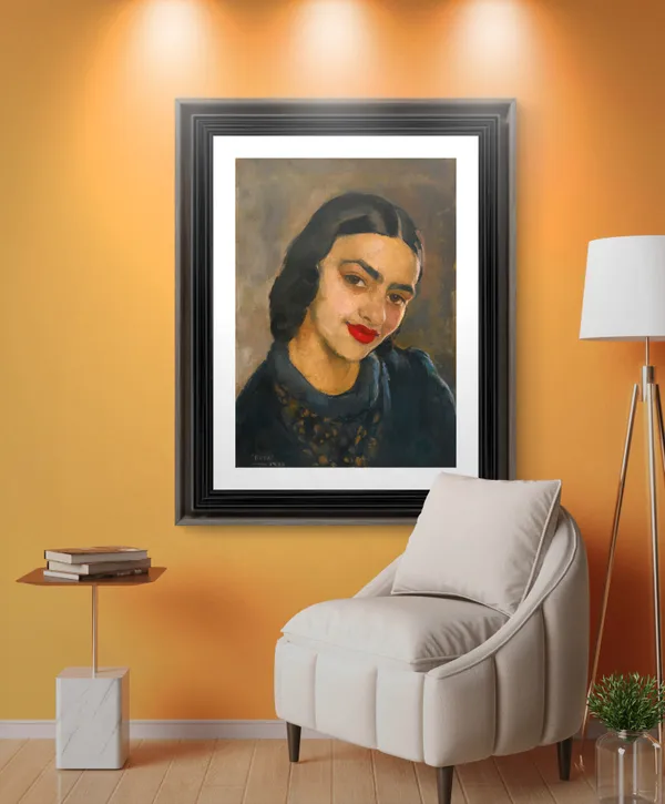 Self_Portrait_3_-_A_Painting_by_Amrita_Sher-Gil,_Wall_Decor,_Framed,_Multicolor