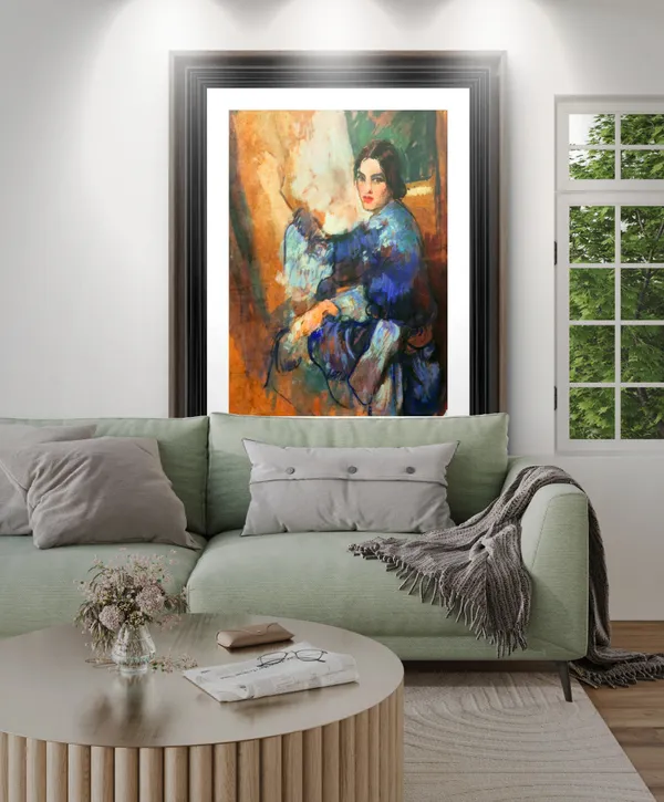 A_Painter_-_A_Painting_by_Amrita_Sher-Gil,_Wall_Decor,_Framed,_Multicolor