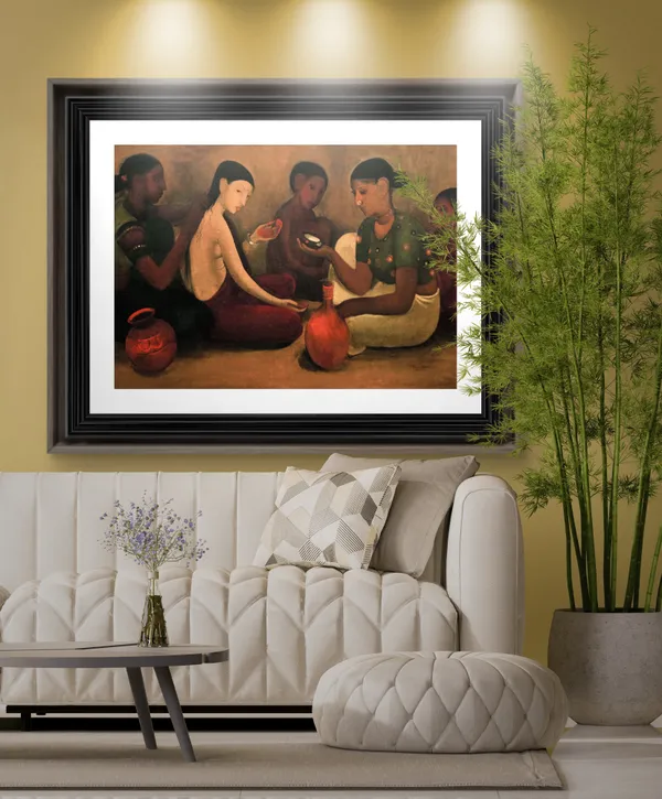 Village_Bride_-_A_Painting_by_Amrita_Sher-Gil,_Wall_Decor,_Framed,_Multicolor