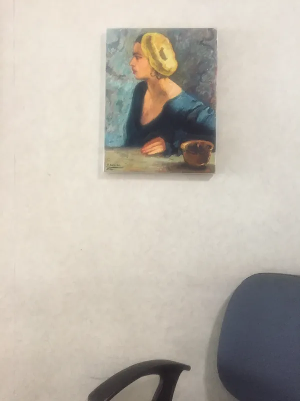 Self_Portrait_4_-_A_Painting_by_Amrita_Sher-Gil,_Wall_Decor,_Framed_Canvas,_Multicolor