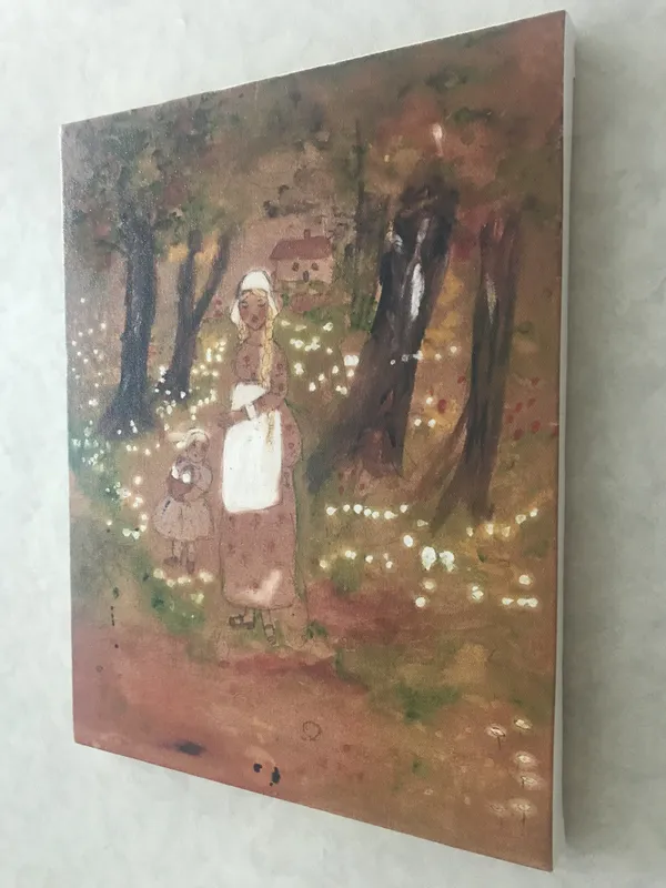 Mother_and_Child_in_the_Garden_-_A_Painting_by_Amrita_Sher-Gil,_Wall_Decor,_Framed_Canvas,_Multicolor