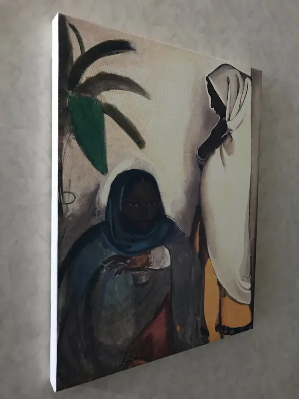 Two_Girls_-_A_Painting_by_Amrita_Sher-Gil,_Wall_Decor,_Framed_Canvas,_Multicolor