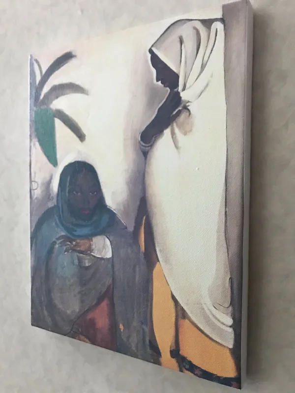 Two_Girls_-_A_Painting_by_Amrita_Sher-Gil,_Wall_Decor,_Framed_Canvas,_Multicolor