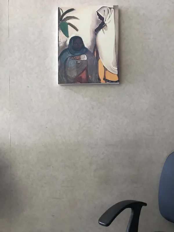 Two_Girls_-_A_Painting_by_Amrita_Sher-Gil,_Wall_Decor,_Framed_Canvas,_Multicolor