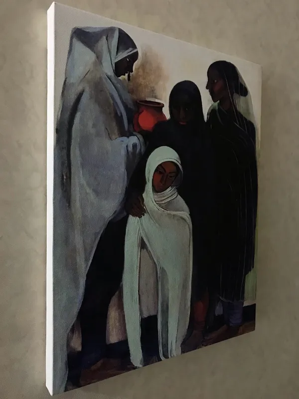 Four_Girls_-_A_Painting_by_Amrita_Sher-Gil,_Wall_Decor,_Framed_Canvas,_Multicolor