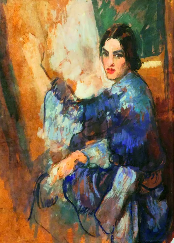 A_Painter_-_A_Painting_by_Amrita_Sher-Gil,_Wall_Decor,_Framed_Canvas,_Multicolor