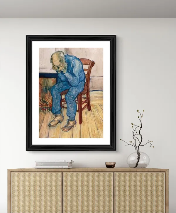 Worn_out_Old_Man_in_Sorrow_1982,_A_Painting_by_Van_Gogh,_Framed,_Wall_Decor,_Multicolor