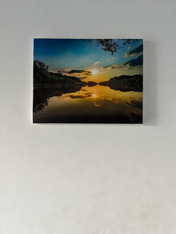 Sunset_at_Calm_River,_Nature_Theme_Wall_Decor,_Framed,_Multicolor