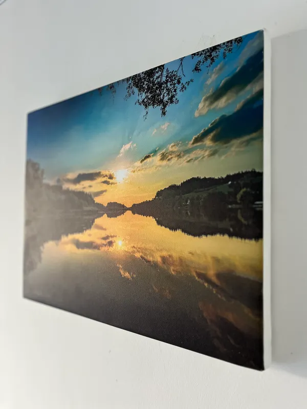 Sunset_at_Calm_River,_Nature_Theme_Wall_Decor,_Framed,_Multicolor