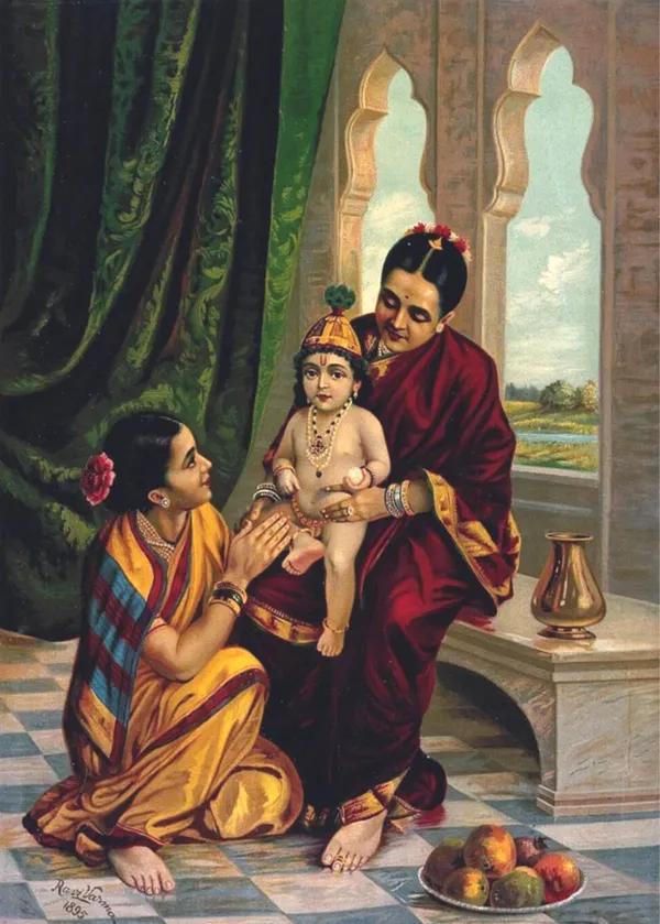 Bal-Krishna_and_Yashoda_(1900),_A_Raja_Ravi_Varma_Painting,_Framed_Canvas,_Multicolor