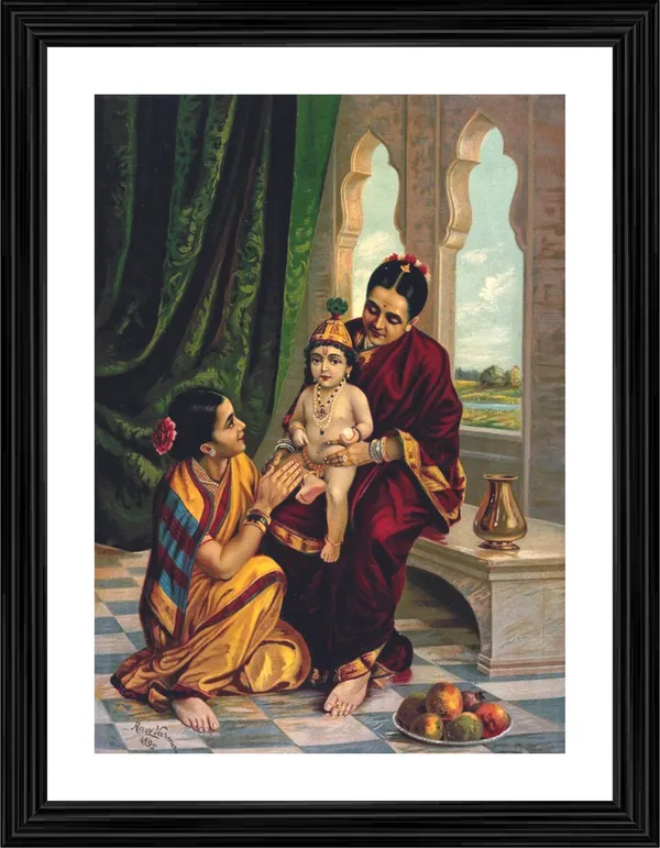 Bal-Krishna_and_Yashoda_(1900),_A_Raja_Ravi_Varma_Painting,_Framed,_Multicolor