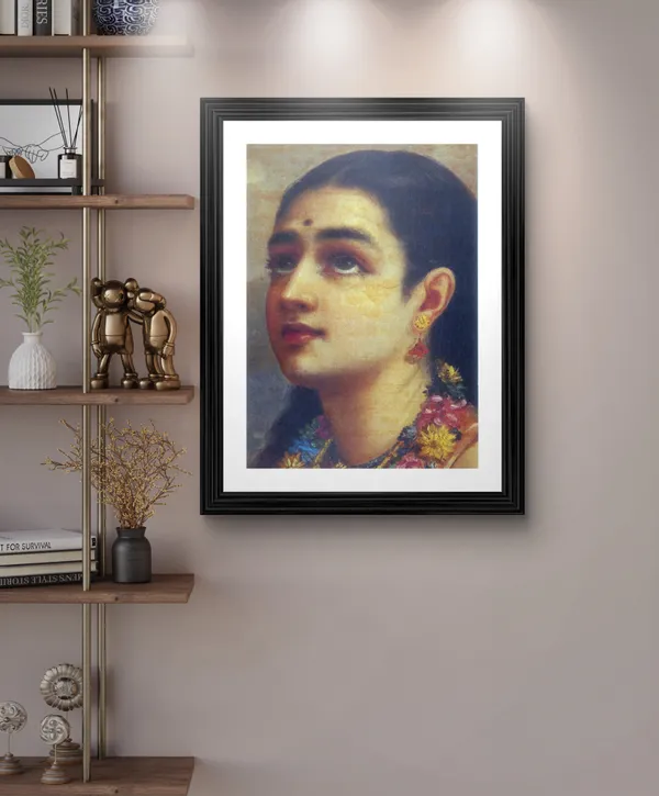 Shakuntala_&_her_Companions,_Raja_Ravi_Varma_Paintings,_Set_of_2,_Framed,_Multicolor