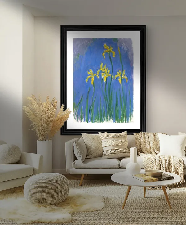 Yellow_Irises*_(1924),_A_Painting_by_Claude_Monet,_Wall_D�cor,_Framed,_Multicolor