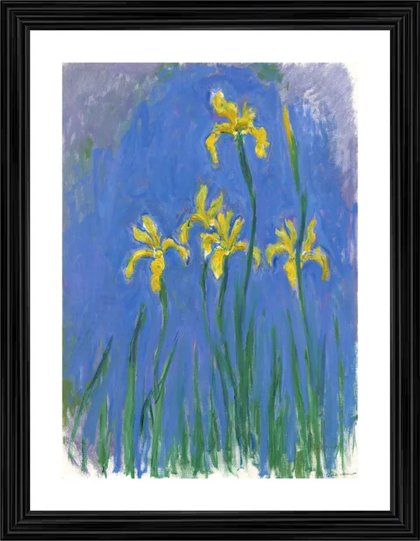 Yellow_Irises*_(1924),_A_Painting_by_Claude_Monet,_Wall_D�cor,_Framed,_Multicolor