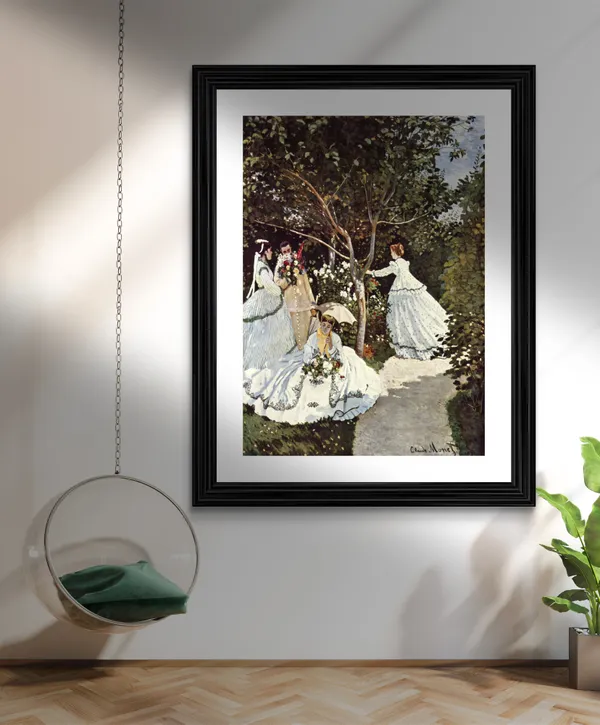Women_in_the_Garden*_(1866),_A_Painting_by_Claude_Monet,_Wall_D�cor,_Framed,_Multicolor