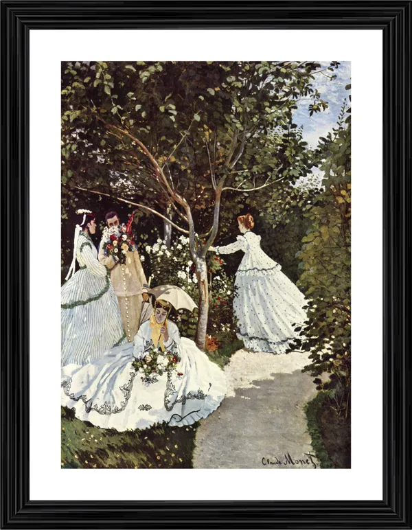 Women_in_the_Garden*_(1866),_A_Painting_by_Claude_Monet,_Wall_D�cor,_Framed,_Multicolor