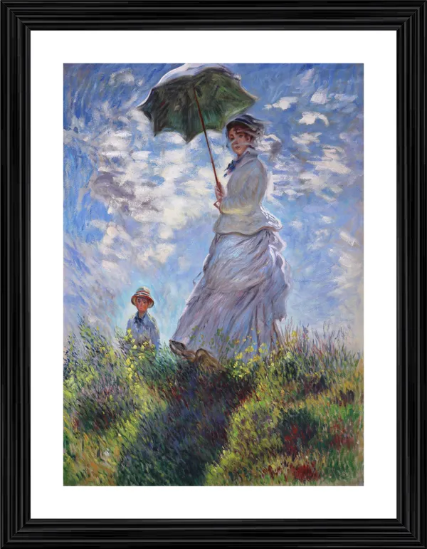 Woman_with_a_Parasol*_(1875),_A_Painting_by_Claude_Monet,_Wall_D�cor,_Framed,_Multicolor