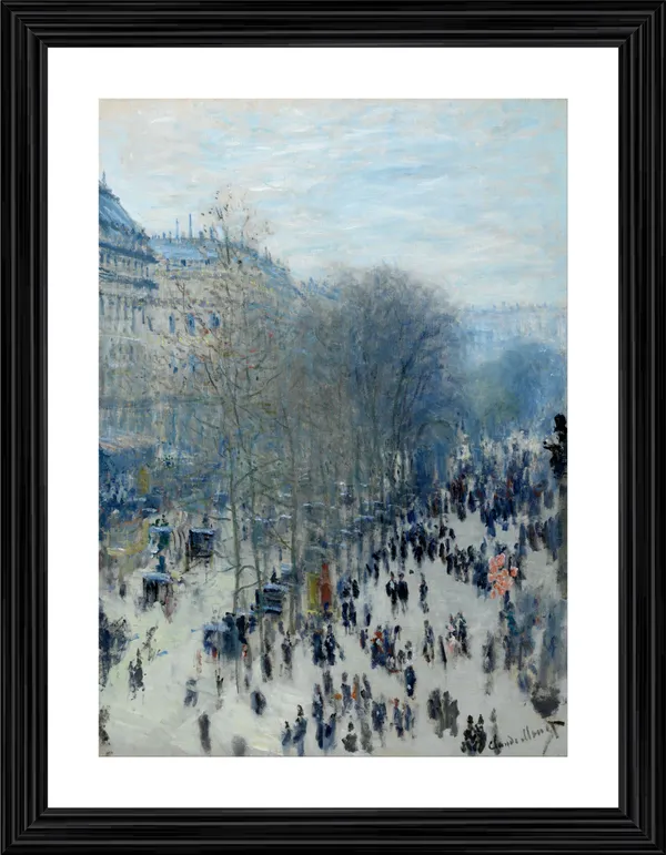 Boulevard_des_Capucines*_(1873),_A_Painting_by_Claude_Monet,_Wall_D�cor,_Framed,_Multicolor