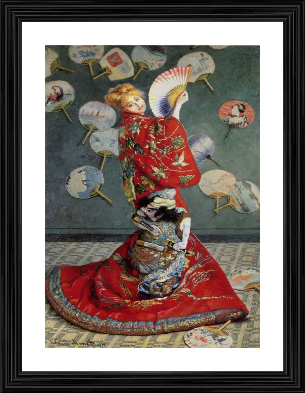 La_Japonaise*_(1857),_A_Painting_by_Claude_Monet,_Wall_D�cor,_Framed,_Multicolor