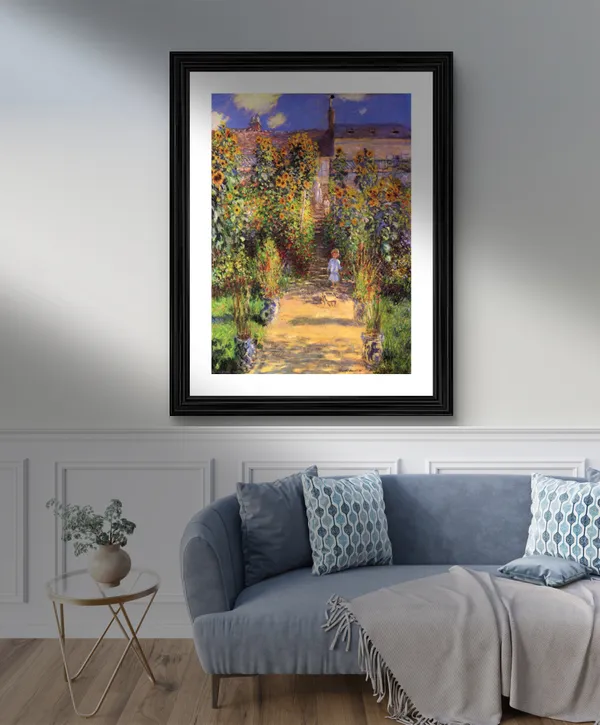 The_Artist's_Garden_at_Vetheuil*_(1880),_A_Painting_by_Claude_Monet,_Wall_D�cor,_Framed,_Multicolor