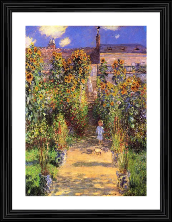 The_Artist's_Garden_at_Vetheuil*_(1880),_A_Painting_by_Claude_Monet,_Wall_D�cor,_Framed,_Multicolor