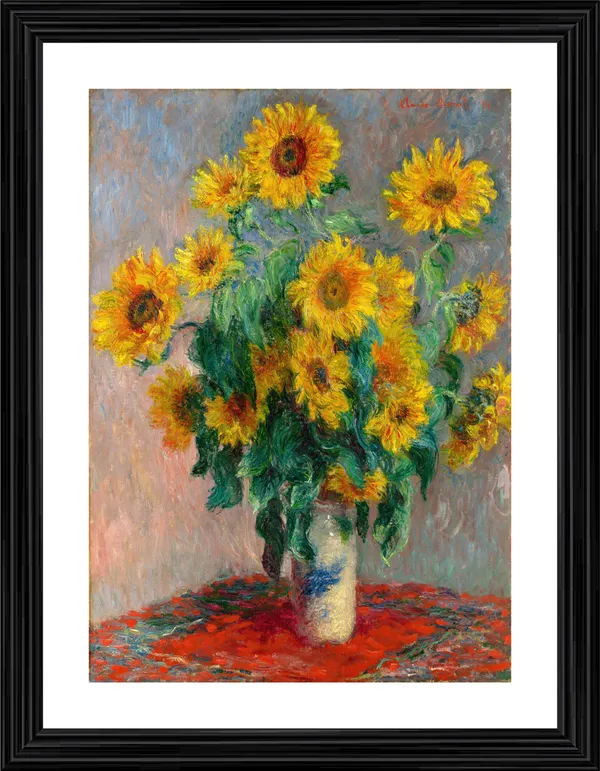 SunFlowers*_(1881),_A_Painting_by_Claude_Monet,_Wall_D�cor,_Framed,_Multicolor