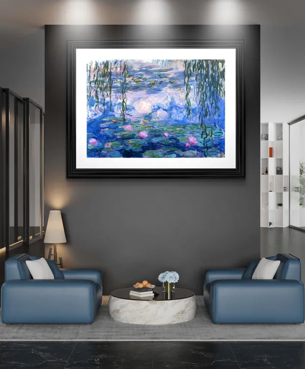 Water_Lillies*,_A_Painting_by_Claude_Monet,_Wall_D�cor,_Framed,_Multicolor