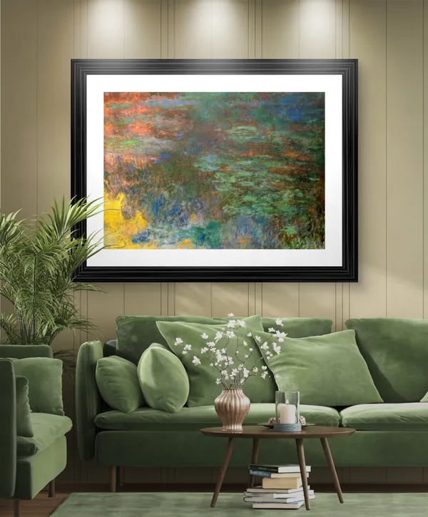Water_Lilies_at_Sunset*_(1914),_A_Painting_by_Claude_Monet,_Wall_D�cor,_Framed,_Multicolor