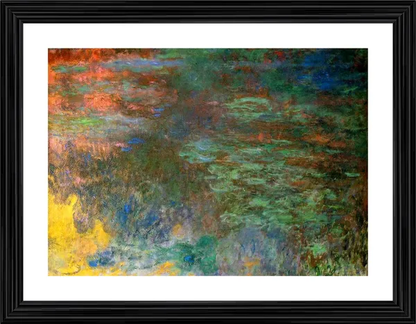 Water_Lilies_at_Sunset*_(1914),_A_Painting_by_Claude_Monet,_Wall_D�cor,_Framed,_Multicolor