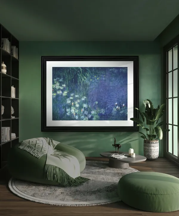 Water_Lilies:_Morning*_(1914),_A_Painting_by_Claude_Monet,_Wall_D�cor,_Framed,_Multicolor