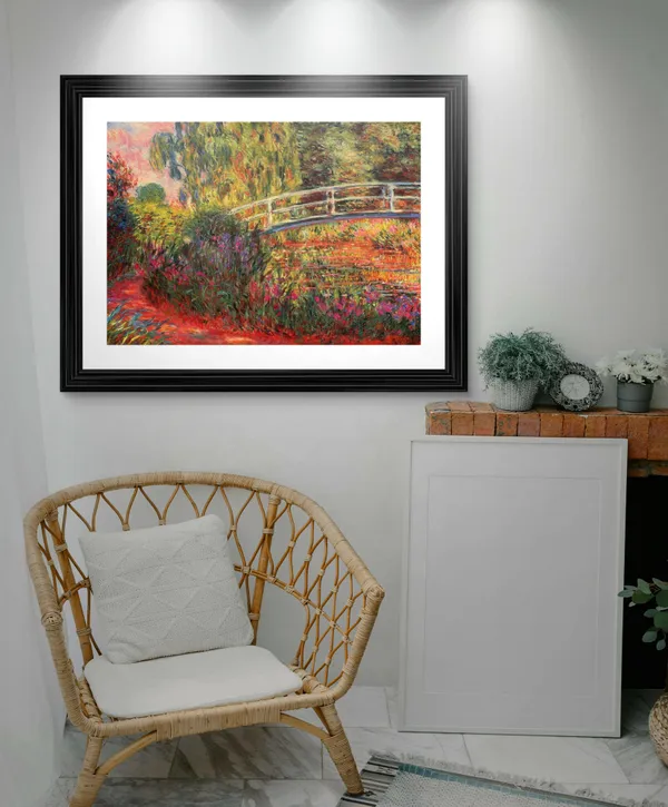 Water_Lily_Pond,_Water_Irises*_(1900),_A_Painting_by_Claude_Monet,_Wall_D�cor,_Framed,_Multicolor