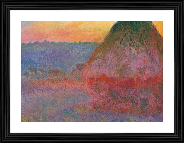 Haystacks*_(1890),_A_Painting_by_Claude_Monet,_Wall_D�cor,_Framed,_Multicolor