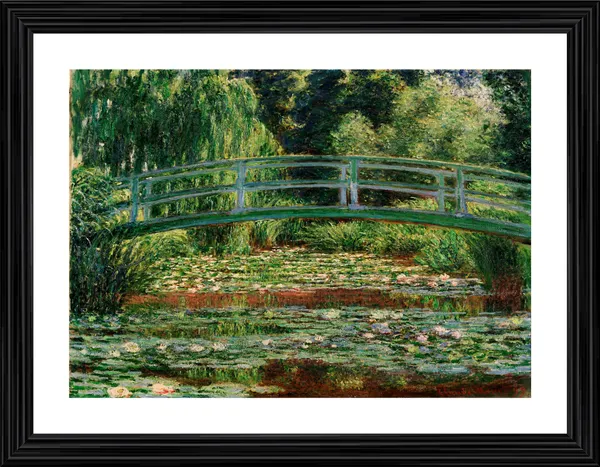 Water_Lilies:_The_Japanese_Bridge*_(1923),_A_Painting_by_Claude_Monet,_Wall_D�cor,_Framed,_Multicolor