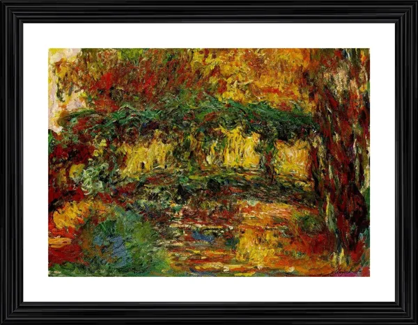 Water_Lilies_and_Japanese_Bridge*_(1899),_A_Painting_by_Claude_Monet,_Wall_D�cor,_Framed,_Multicolor