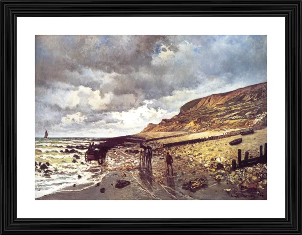 La_Pointe_de_la_H�ve_at_Low_Tide_(1864),_A_Painting_by_Claude_Monet,_Wall_D�cor,_Framed,_Multicolor