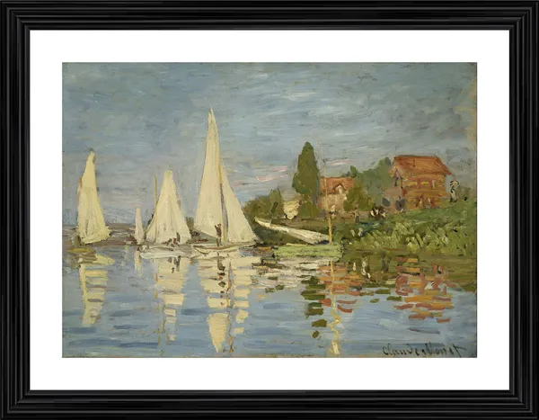 Regattas_at_Argenteuil_(1872),_A_Painting_by_Claude_Monet,_Wall_D�cor,_Framed,_Multicolor