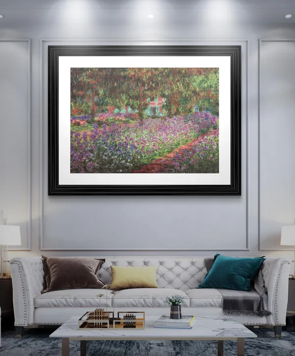 The_Artist's_Garden_at_Giverny_(1900),_A_Painting_by_Claude_Monet,_Wall_D�cor,_Framed,_Multicolor