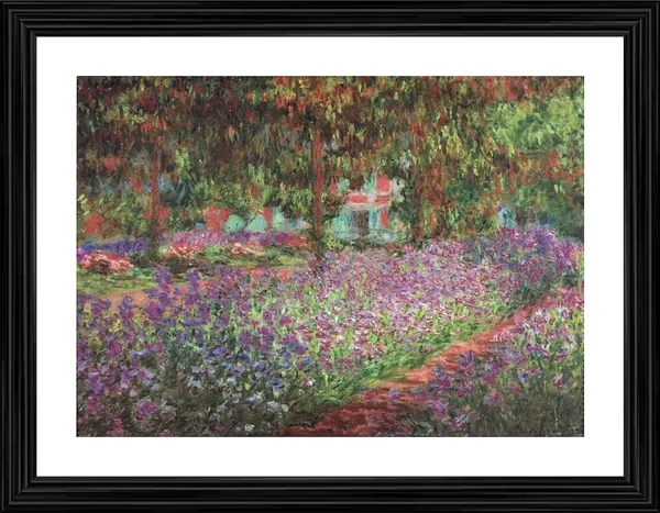 The_Artist's_Garden_at_Giverny_(1900),_A_Painting_by_Claude_Monet,_Wall_D�cor,_Framed,_Multicolor