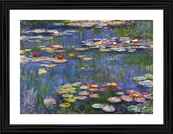 Water_Lillies-2,_A_Painting_by_Claude_Monet,_Wall_D�cor,_Framed,_Multicolor
