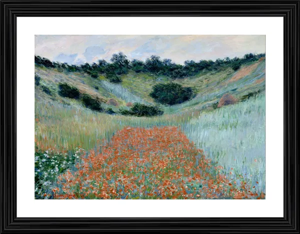 Poppy_Field_in_a_Hollow_near_Giverny_(1885),_A_Painting_by_Claude_Monet,_Wall_D�cor,_Framed,_Multicolor