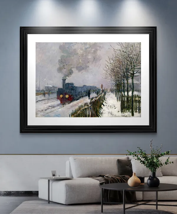 The_Locomotive_(1875),_A_Painting_by_Claude_Monet,_Wall_D�cor,_Framed,_Multicolor